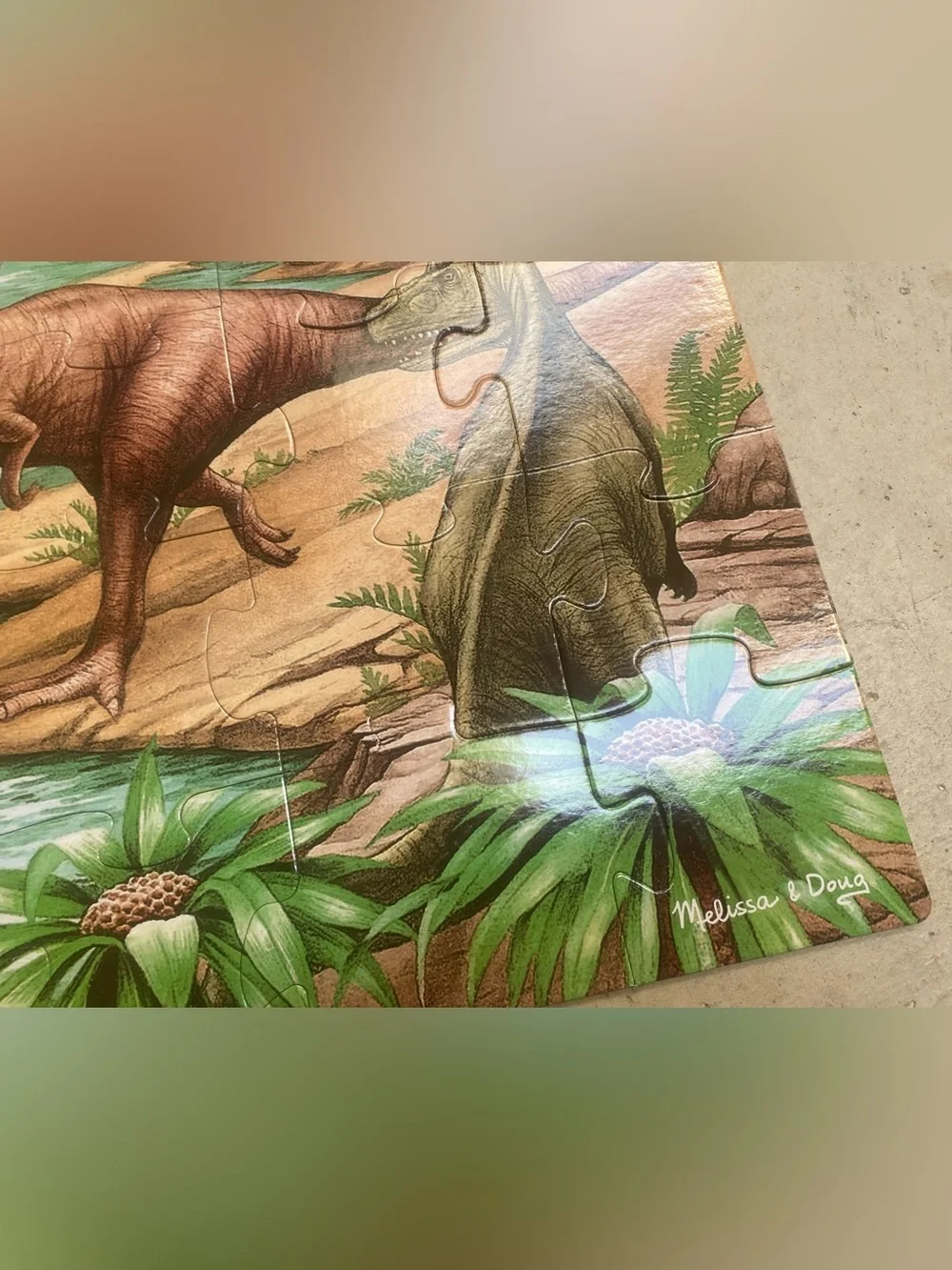 Melissa & Doug Dinosaurs Puzzle, 48 Piece Large Floor Puzzle, Like New